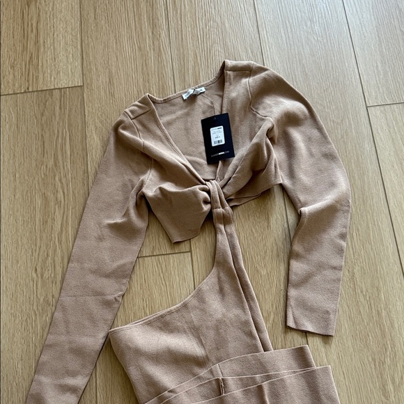 Tan Long Sleeve Dress Set - Picture 3 of 5